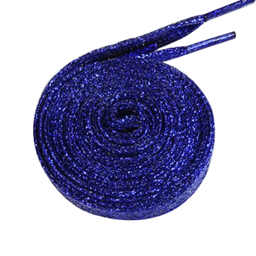 Amropi Glitter Flat Shoe Laces - 6mm Width, 70-300cm Length Options For Sneakers & Boots (Gold/Silver)