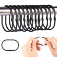 thumbnail image 1 of Soumake 12Pcs Bathroom Shower Curtain Rings Rust Proof Tightly Closed Anti-Drop Smooth Gliding Curtain Hooks Bathroom Accessories, 1 of 8