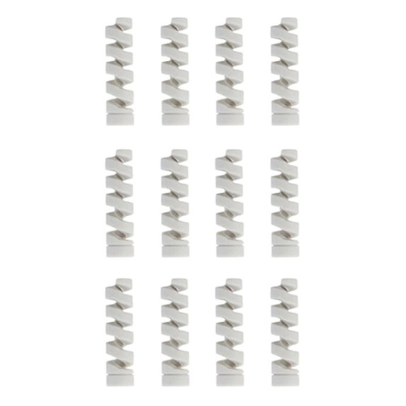 Soumake 12Pcs Cable Protector Solid Color Flexible Silicone Spiral Design Wearproof Wire Protector for Charging Line