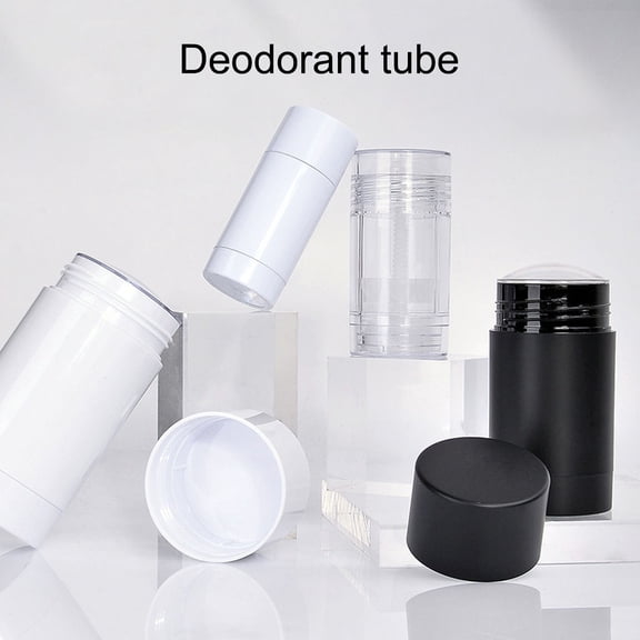 Soumake 15/30/50/75G Deodorant Tube Good Sealing Easy To Carry Handmade Diy Round Twist Up Bottom Filling Empty Blush Stick Home Supply