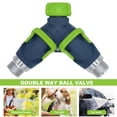 thumbnail image 1 of Soumake 1Pc/2Pcs Garden Hose Splitter Two-way Shut-off Valve Rust-proof Alloy Threaded Interface Connector Heavy Duty Outdoor Water Spigot Hose Y-Splitter Garden Supplies, 1 of 8