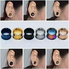 Anvazise 1Pc Ear Expander Solid Color Skin friendly Stainless Steel Double Flared Ear Gauges for Men Women Multicolor 4mm Walmart
