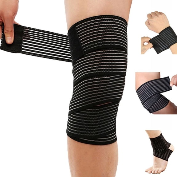 Soumake 1Pc Elastic Breathable Sports Wrist Knee Ankle Elbow Calf Arm Band Brace Support Wrap Practical