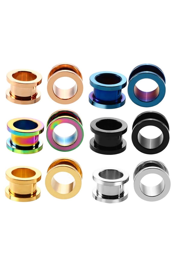 1Pc Unisex Double Flared Ear Plug Piercing Flesh Tunnel Expander Jewelry Gift