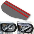thumbnail image 1 of Soumake 2 Pcs Universal Rear View Side Mirror Black Clear Rain Snow Shield For Car Truck Practical, 1 of 6