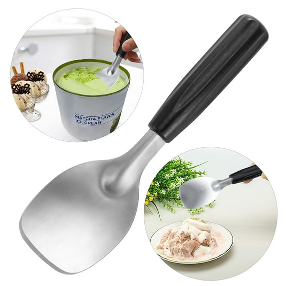 Soumake 2PCS Ice Cream Scoop Stainless Steel Flat Ice Cream Spade Ice Cream Paddle For Hard Freezed Or Creamy Ice Cream Dessert Spade Butter Cutter Household