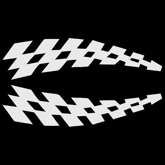 Soumake 2Pcs Plaid Flag Racing Car Decals Wheel Eyebrow Safety Reflective Stickers Decor