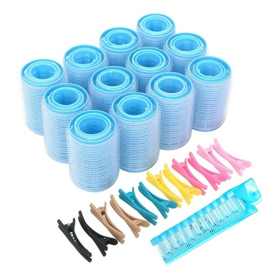 Soumake 36Pcs/Set Self Grip Hair Roller with Duckbilled Clip Folding Brush 3 Sizes No Heat Short Medium Long Hair Curler Women Hair Styling Tools