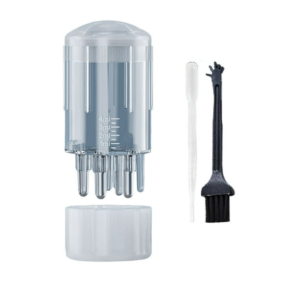 Soumake 3ML Hair Oil Applicator – Precise Scale Scalp Massage Comb Clear Portable Hair Dispenser for Root Application