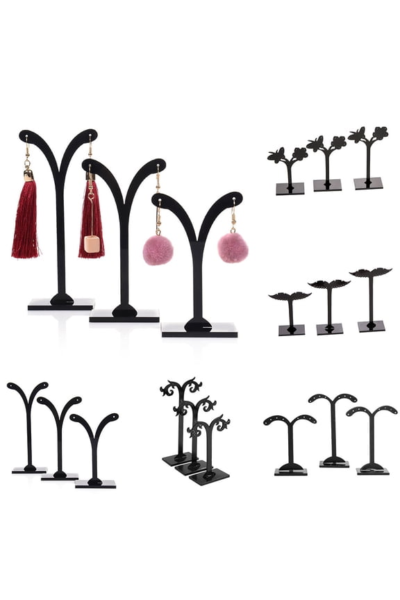 3Pcs Crotch Earring Ear Studs Jewelry Rack Display Stand Storage Hanger Holder Fashion