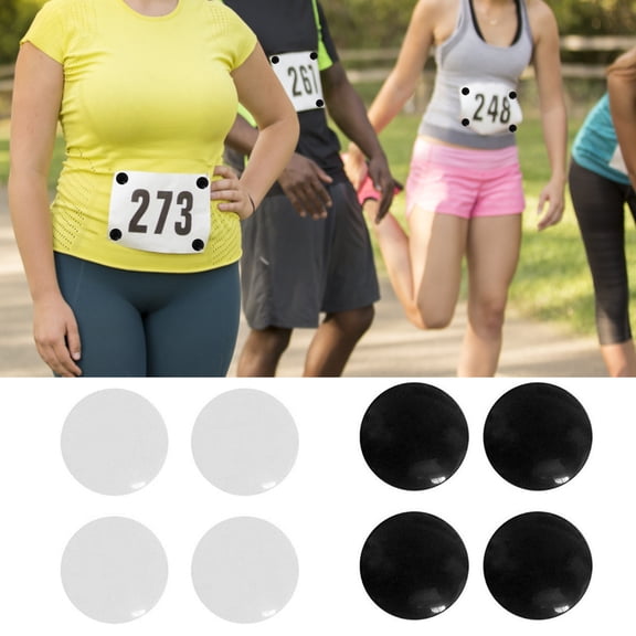 Soumake 4 Pair Magnetic Buckle Without Safety Pin Fix Running Number Race Bib Magnetic Holder Field Events Accessories Practical