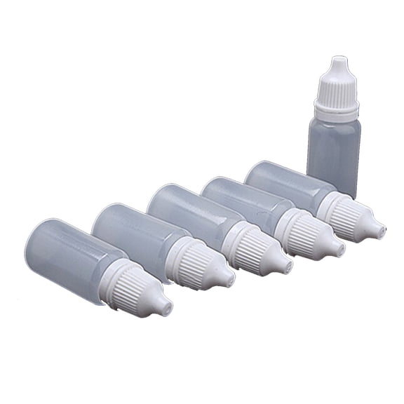 Soumake 5 Pcs Durable 5-100Ml Empty Plastic Squeezable Dropper Bottles Eye Liquid Dropper Practical