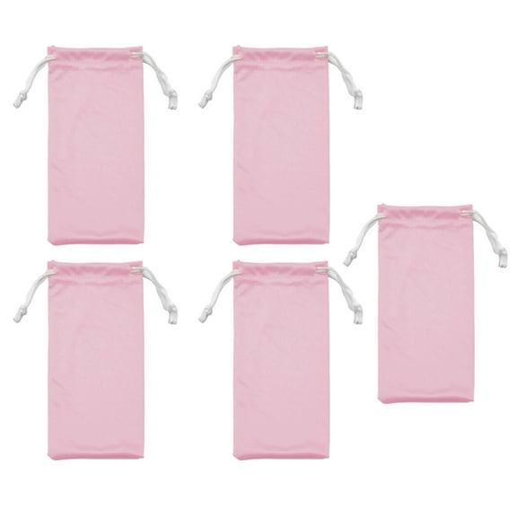Soumake 5 Pcs Sunglasses Bag Microfiber Eyeglass Pouch Glasses Sleeve Case Portable Scratch-Resistant Bag for Sunglasses Phones Keys
