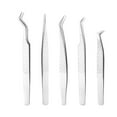 thumbnail image 1 of Soumake 5-Piece Eyelash Extension Tweezers – Stainless Steel Precision Tweezers with Straight Carved Fiber Tips for Lash Application, 1 of 8