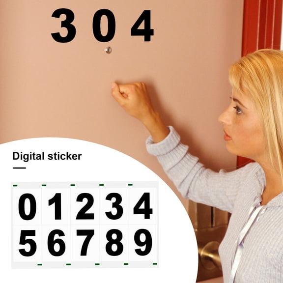 Soumake 5 Sheets 2/3/4-Inch Reflective Mailbox Number Sticker 0 To 9 Waterproof Die-Cut Self Adhesive Vinyl Modern House Number Decal Window Door Decoration
