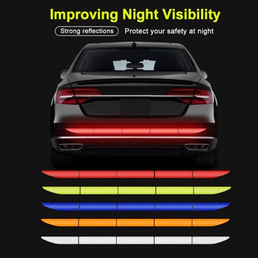 Soumake 5Pcs/Set Reflective Sticker Stylish Protective Waterproof Car Body Reflective Tape For Vehicles Practical