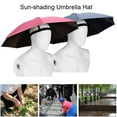 thumbnail image 1 of Soumake 69CM UV Umbrella Hat Hands Free Sun Blocking Umbrella Hat with Elastic Headband Waterproof Kids Adults Outdoor Fishing Folding Umbrella Hat, 1 of 8