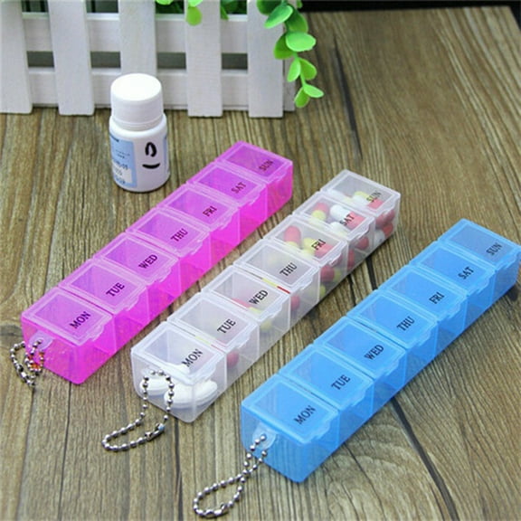Soumake 7 Days Weekly Medicine Health Tablet Holder Storage Container Case Pill Box