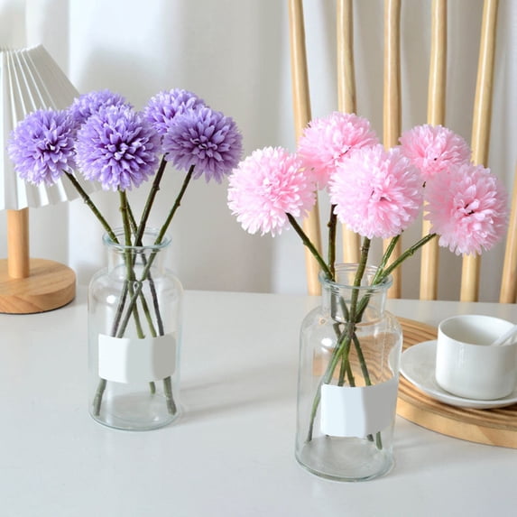 Soumake Artificial Dandelion Flower With Stem Home Wedding Party Colorful Faux Flower Floral Arrangement Indoor Outdoor Garden Decoration Photo Props
