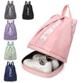 thumbnail image 1 of Soumake Backpack Gym Bag with Shoes Compartment Adjustable Shoulder Strap Zipper Closure Large Capacity Duffel Bag Portable Women Girl Outdoor Sports Travel Bag Sports Accessories, 1 of 8