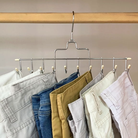 Soumake Belt Hanger with 10 Hooks Stainless Steel Anti-slip Great Load Bearing 360 Degree Rotation Tie Organizer Wardrobe Organizer Home Dorm Scarf Hanging Rack