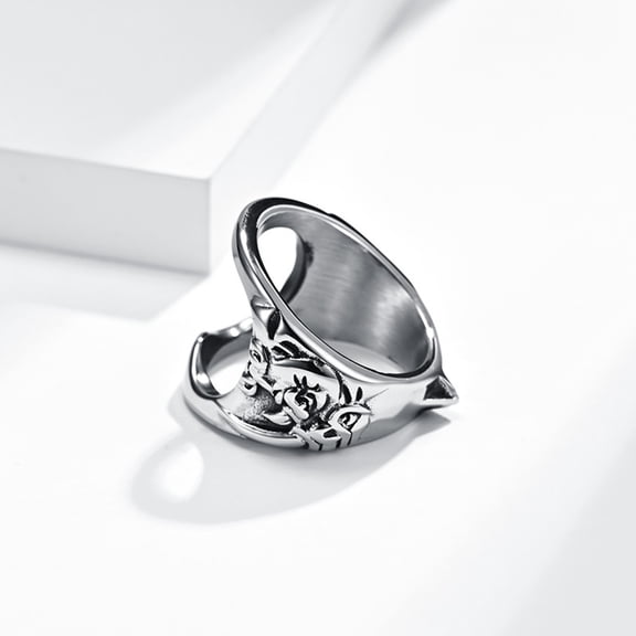 Soumake Bottle Opener Ring Sturdy Construction Anti-deform Titanium Steel Exquisite Bottle Opening Ring Party Tools for Home