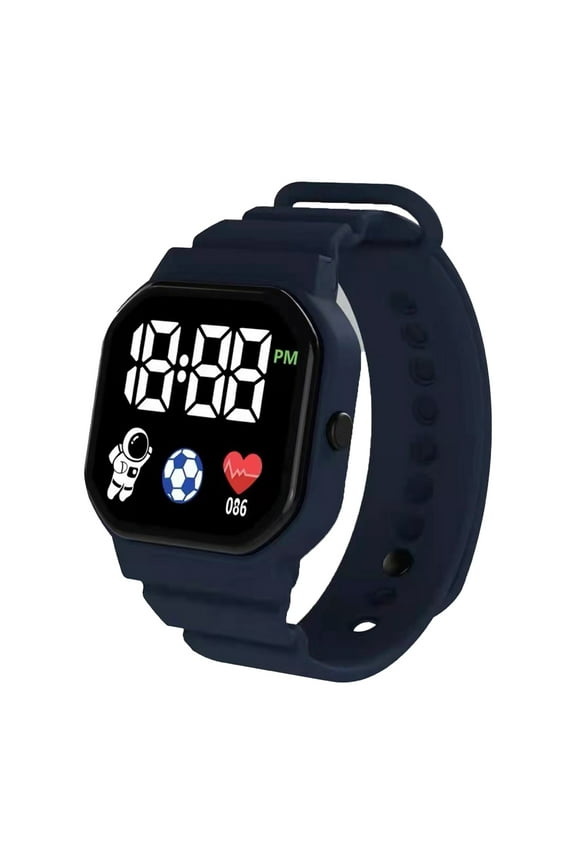 C3-12 Electronic Watch Luminous Life Waterproof Square Dial LED Spaceman Sports Men Women Digital Watch for Student