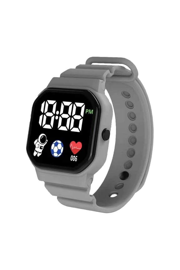 C3-12 Electronic Watch Luminous Life Waterproof Square Dial LED Spaceman Sports Men Women Digital Watch for Student