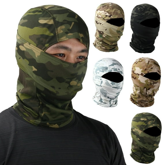 Soumake Camouflage Outdoor Cycling Hunting Hood Protection Balaclava Head Face Cover