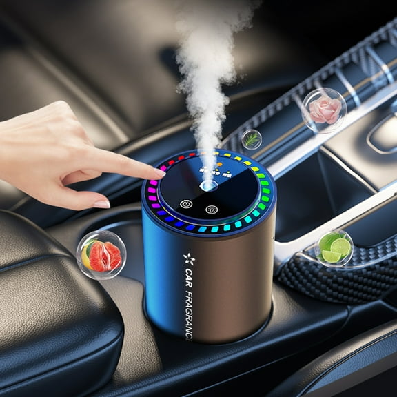 Soumake Car Air Freshener Fragrance Diffuser with Colorful Light Auto On/Off 3 Spray Modes Rechargeable Auto Essential Oil Diffuser Humidifier