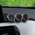 thumbnail image 1 of Soumake Car Interior Mini Quartz Watch Clock Hygrometer Thermometer Dashboard Ornament Practical, 1 of 8
