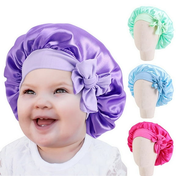 Soumake Children Shower Hat Soft Comfortable Breathable Strap Design Smooth Hair Care Hat Kids Bonnet Bathroom Supply