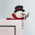 thumbnail image 1 of Soumake Christmas Door Topper Funny Cartoon Snowman Santa Claus Reindeer Wooden Door Frame Corner Sign for Home Party, 1 of 8