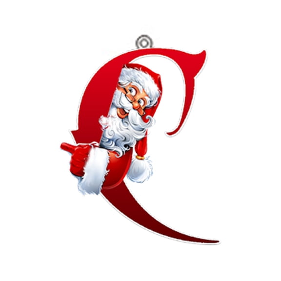 Soumake Christmas Ornaments Personalized 26 Letters Name Word Tree Hanging Ornaments Santa Monogram Alphabet Acrylic Pendant for Bag Tree Decor