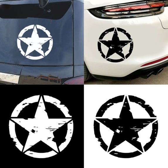 Soumake Circle Star Reflective Car-Styling Vehicle Body Window Decals Sticker Decor Practical