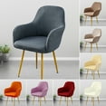 thumbnail image 1 of Soumake Curved Back Elastic Chair Cover Wear Resistant Super Soft Non-Fading Solid Color Chair Slipcover Stretch Wedding Chair Protector, 1 of 8
