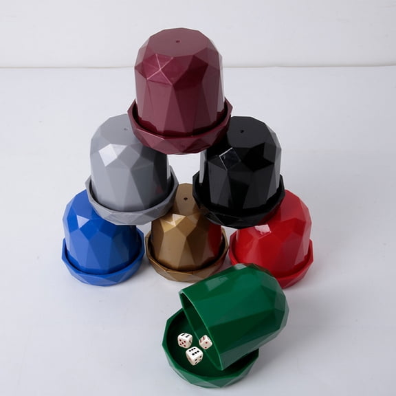 Soumake Dice Cup Polyhedral Smooth Surface Anti-crack Comfortable Hand Feeling Wear-resistant Table Game Bar Club KTV Dice Cup