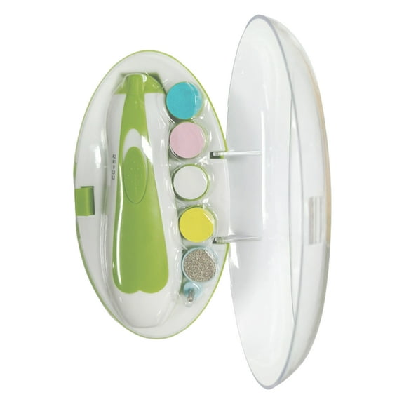 Soumake Electric Baby Nail Trimmer – With 6 Grinding Heads, Newborn Nail File & Clipper with Light for Safe Manicure Care