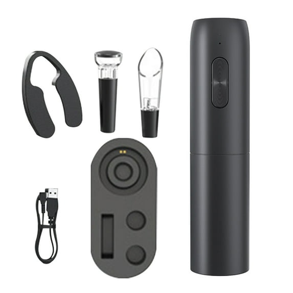 Soumake Electric Wine Opener Rechargeable Automatic Corkscrew With Charging Base Wine Bottle Opener Usb Rechargeable Kitchen Wine Tools Accessories