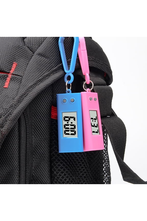Electronic Clock Silent Lcd Digital Display Triangle Student Desktop Clock Keychain For Exam Practical