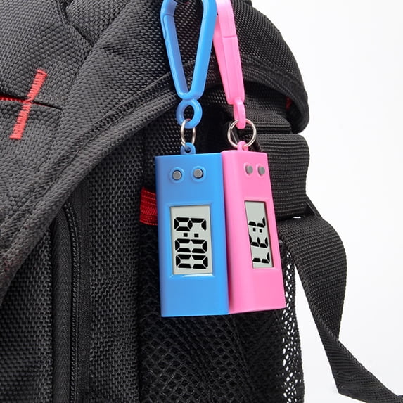 Soumake Electronic Clock Silent Lcd Digital Display Triangle Student Desktop Clock Keychain For Exam Practical