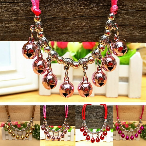 Soumake Fashion Bright Color Pet Dog Cat Puppy Collar Bells Charm Pendant Necklace Gift