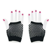 Soumake Fingerless Fancy Fishnet Mesh Net Gloves Neon Dress Party Hen Night Accessories Fashion
