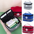 thumbnail image 1 of Soumake First Aid Bag Reinforced Handle Large Capacity Reflective Strip Compartment Design Zipper Oxford Cloth First Responder Storage Compact Emergency Bag Outdoor, 1 of 7