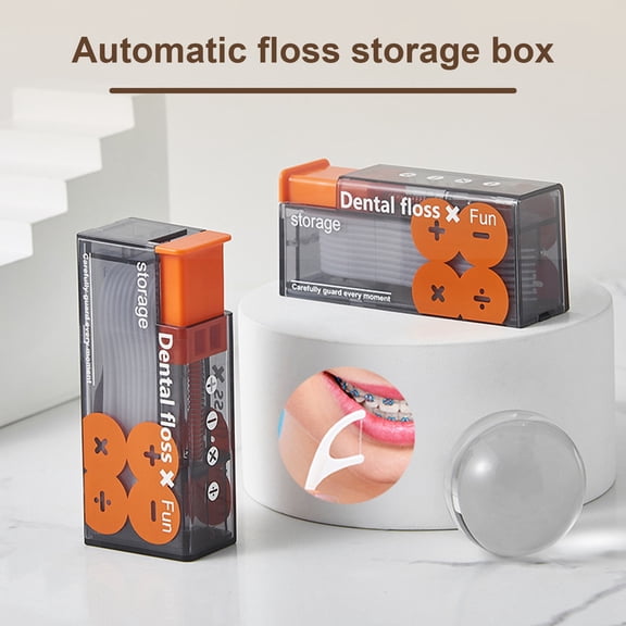 Soumake Floss Pick Storage Box Portable Keep Neat Sturdy Odor-free Organize Dental Floss Picks Case for Travel
