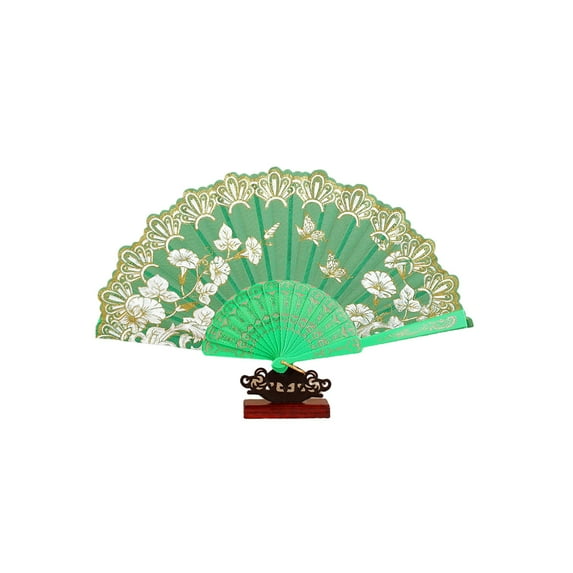 Soumake Folding Fan Vintage Style Floral Folding Hand Fan Elegant Performance Fan For Party Wedding Decoration