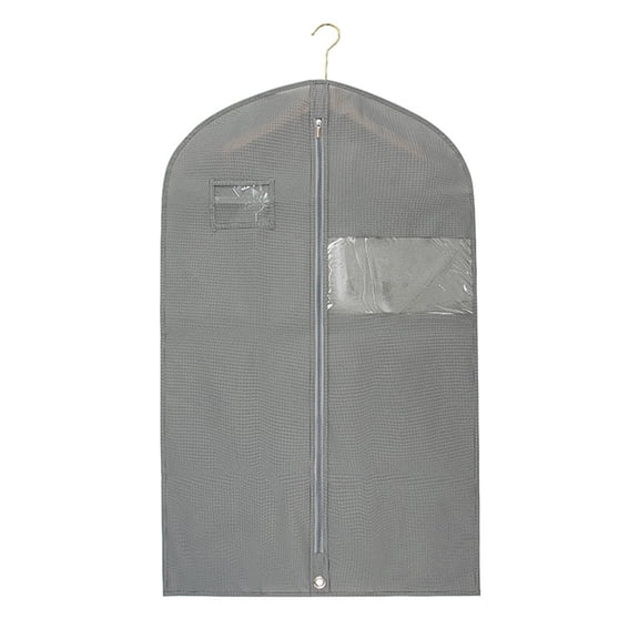 Soumake Garment Bag Business Card Holder Clear Window Dustproof Hanging Clothes Bag Non-Woven Fabric Closet Storage Coats Jackets Shirts Suit Garment Cover Bedroom Supplies