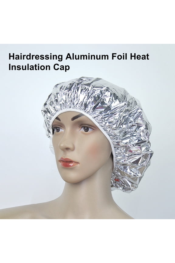 Hair Processing Cap Good Insulation Reusable Skin-friendly Silver Foil Deep Conditioning Cap for Home
