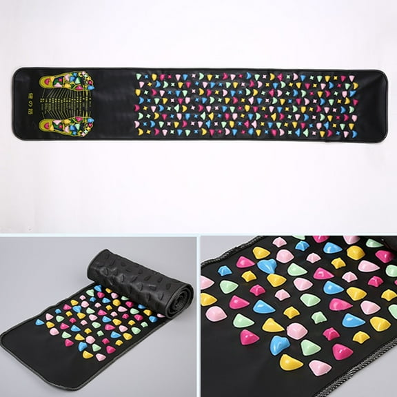 Soumake Health Care Reflexology Walk Stone Pain Relieve Foot Massager Mat Acupressure Pad
