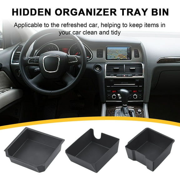 Soumake Hidden Tray Front Seat Car Organizer Under-Seat Storage Box Large Capacity Simple Installation Storage Case For Model3/Y